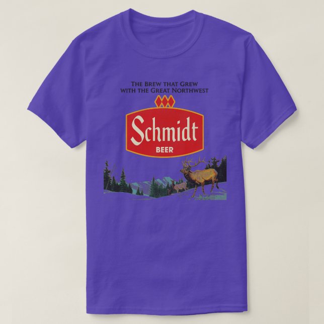 T-shirt Schmidt Beer Retro Déficit Nature Scène (Design devant)