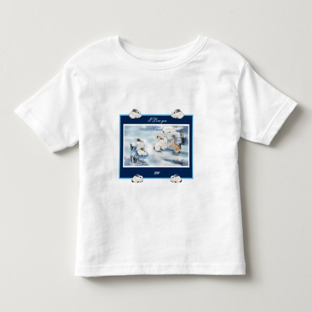 T - Shirt schmückende Kaninchen digital zeichnend (Vorderseite)
