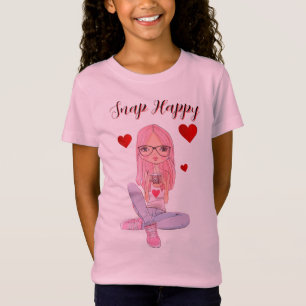 T-Shirt Schnappschuss glücklich