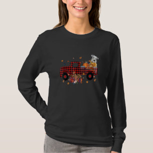 T-shirt Schnauzer à cheval Camion Citrouille Feuilles d'au