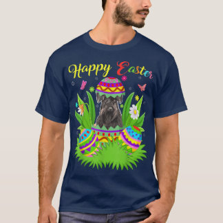 T-shirt Schnauzer Amoureux des chiens Floral Oeuf de Pâque