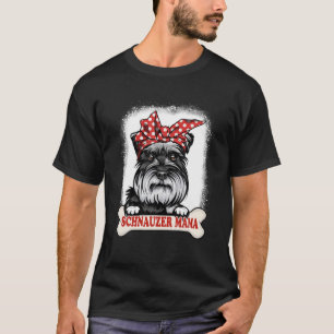 T-shirt Schnauzer Bleached Mama Amoureux des chiens Mother