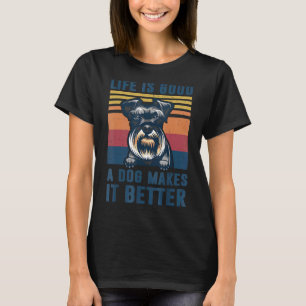T-shirt Schnauzer Chien Schnauzer Chien Papa Maman Hommes 