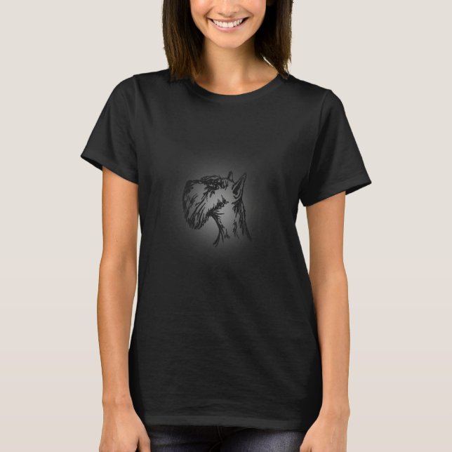 T-shirt Schnauzer dog   for men women (Devant)