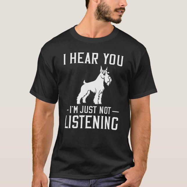T-shirt Schnauzer Dog Puppies Owner (Devant)