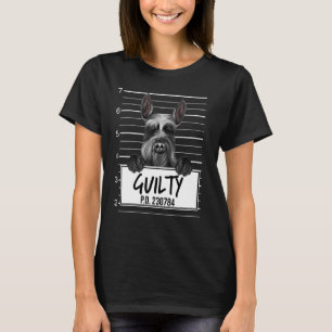 T-shirt Schnauzer géant Mugshot Guilty Chien
