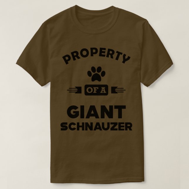 T-shirt Schnauzer géant Propriété d'un schnauzer géant (Design devant)