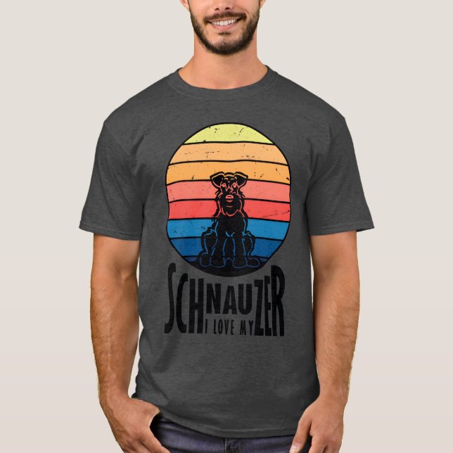 T-shirt Schnauzer Love boy (Devant)