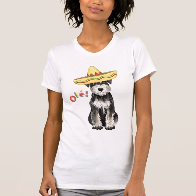 T-shirt Schnauzer miniature de fiesta (Devant)