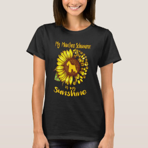 T-shirt Schnauzer miniature My Sunshine Sunflower Dog Log