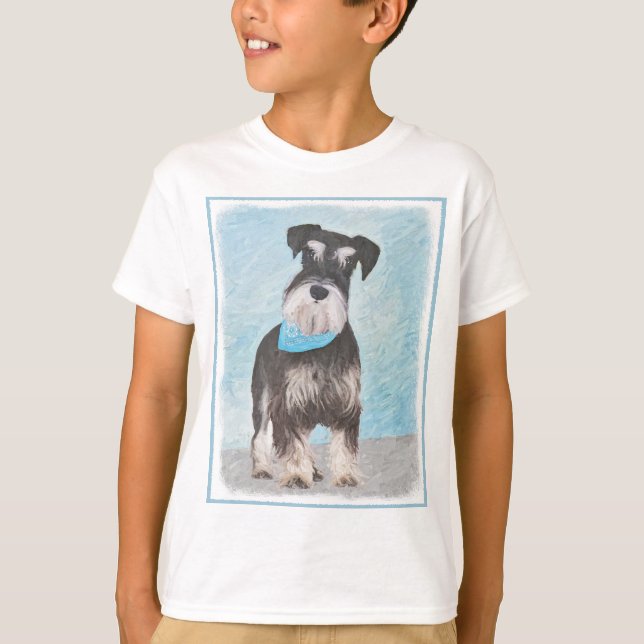 T-shirt Schnauzer (Miniature) Peinture - Chien original mi (Devant)