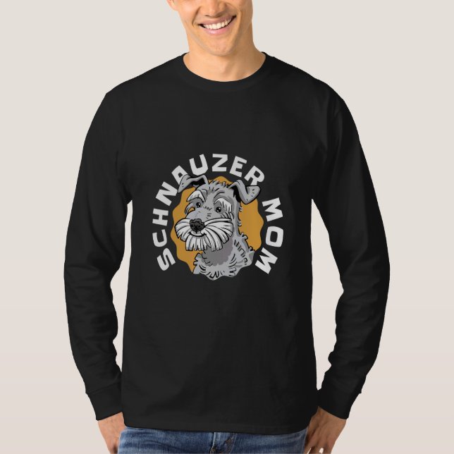 T-shirt Schnauzer mom dog pet puppy (Devant)