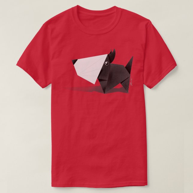 T-shirt Schnauzer Puppy Origami Design 3 (Design devant)