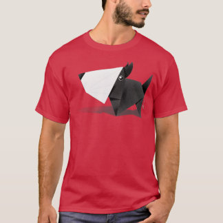 T-shirt Schnauzer Puppy Origami Design 3