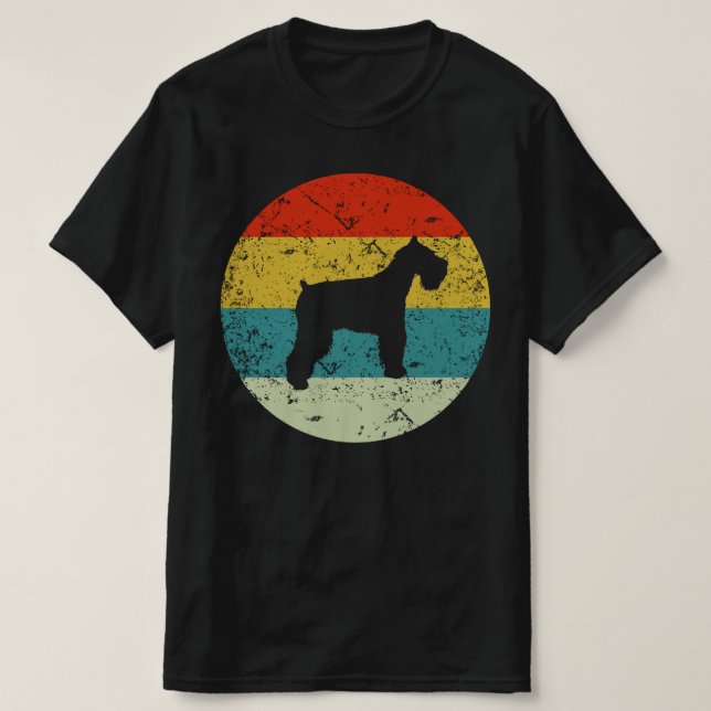 T-shirt Schnauzer rétro vintage (Design devant)