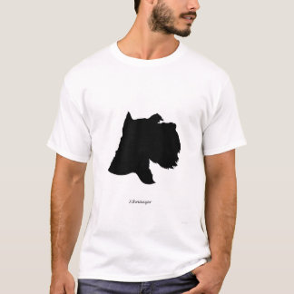 T-shirt Schnauzer - silhouette noire