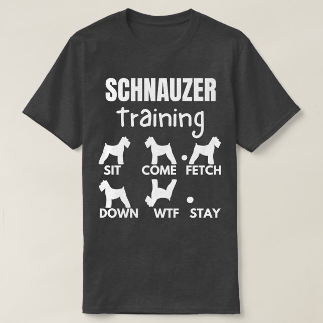 T-shirt Schnauzer Training Schnauzer Chien Traces 2 (Design devant)