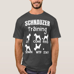 T-shirt Schnauzer Training Schnauzer Chien Traces 2