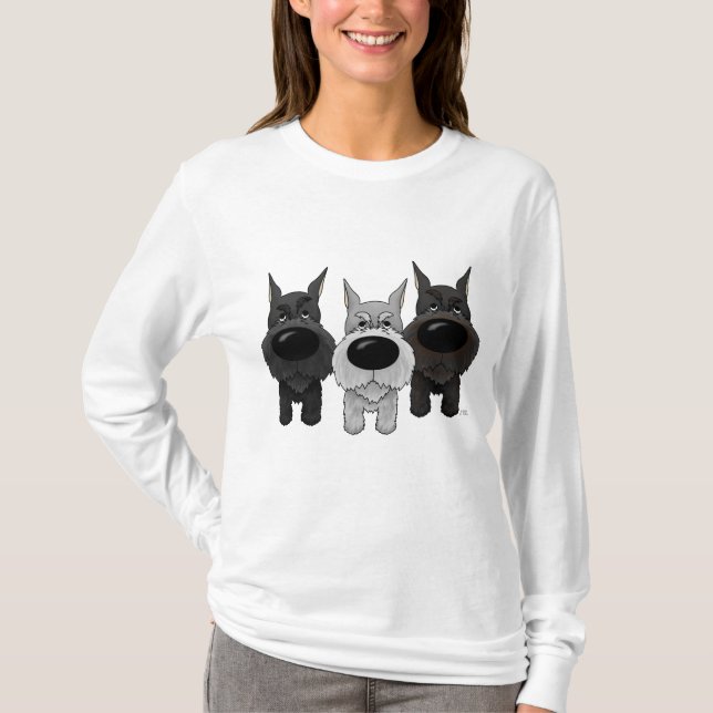 T-shirt Schnauzers - nez et vue de bout (Devant)
