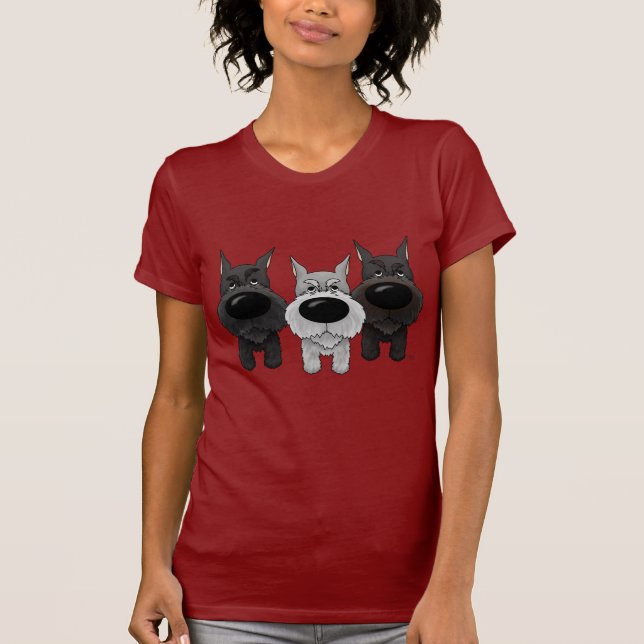 T-shirt Schnauzers - nez et vue de bout (Devant)