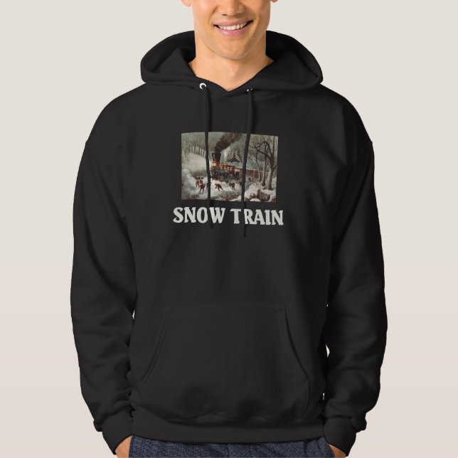 T-SHIRT Schnee-Zug Hoodie (Vorderseite)