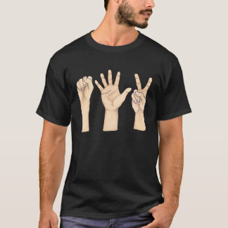 T-shirt Schnick Schnack Scissors Stone Paper Game Hands