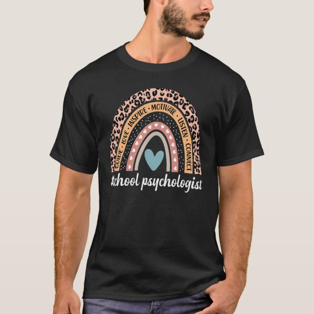 T-shirt School Psychologist 100th Day Of School Teacher Ra (Devant)