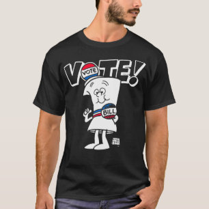 T-shirt Schoolhouse Rock Vote avec Bill de Type Blanc Sw