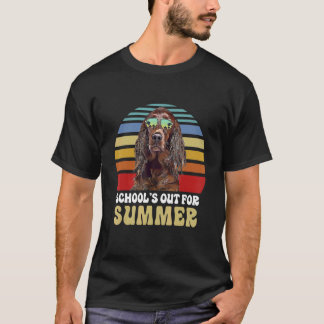 T-shirt Schools Out For Summer Irish Setter Dog Teacher