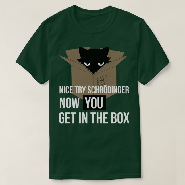 T-shirt SchrodingerS Chat mécanique quantique Physique Sci (Design devant)