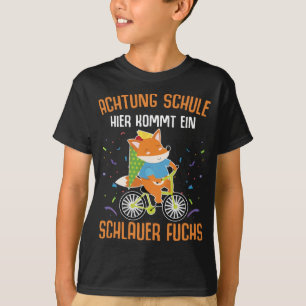 T-shirt Schulkind Fahrrad Schlauer Fuchs