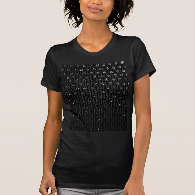 T - Shirt-Schwarz-Schein-Juwelen T-Shirt (Vorderseite)