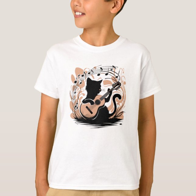 T - Shirt - Schwarze Katze (Vorderseite)