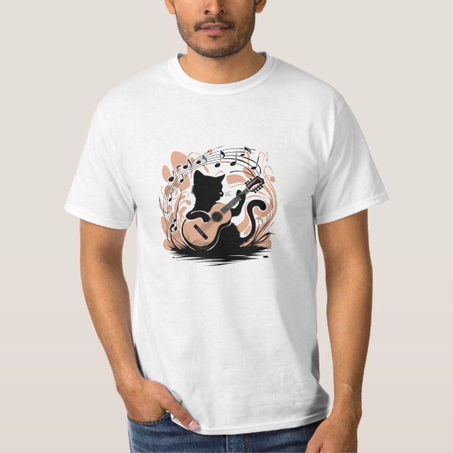 T - Shirt - Schwarze Katze (Vorderseite)