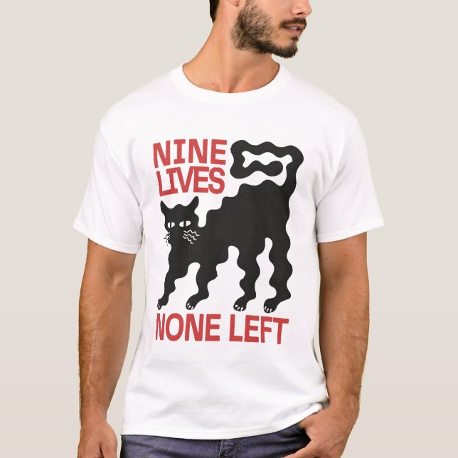 T - Shirt schwarzer Kater (Vorderseite)