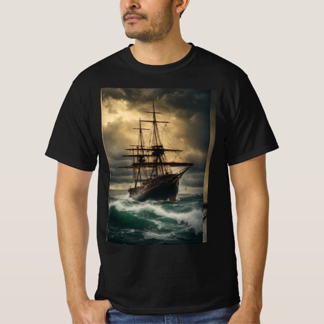 T - SHIRT, SCHWARZER T - SHIRT, MEHRFARBSCHIRM T-Shirt (Vorderseite)