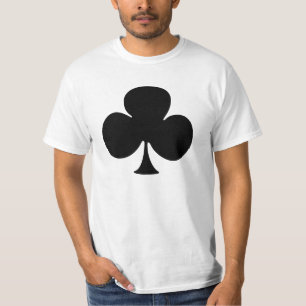 T - Shirt, schwarzer Verein, Spielkarte-Symbol T-Shirt