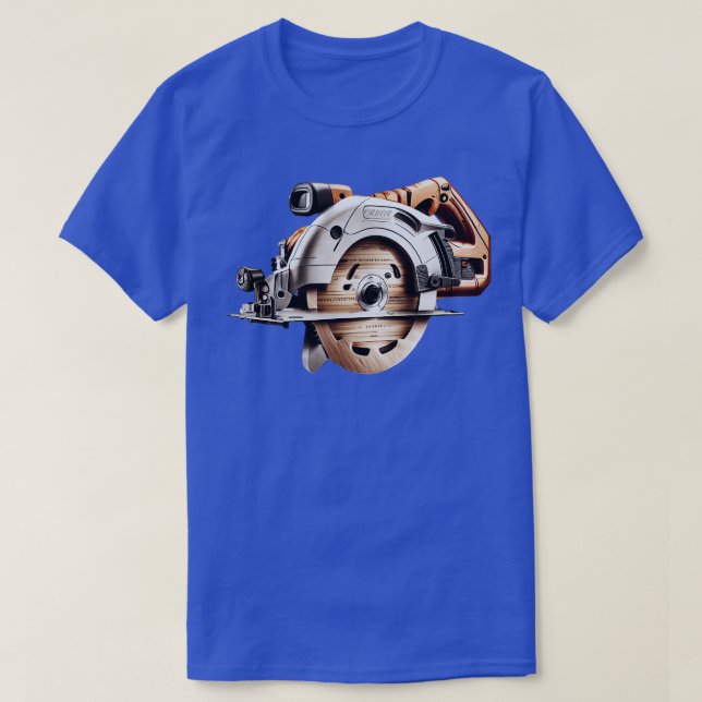 T-shirt Scie circulaire unique pour les passionnés de bois (Design devant)