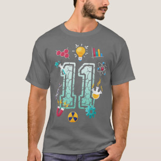 T-shirt Science 11 ans Anniversaire École Fête Scientif