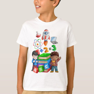 T-shirt Science and Books Children