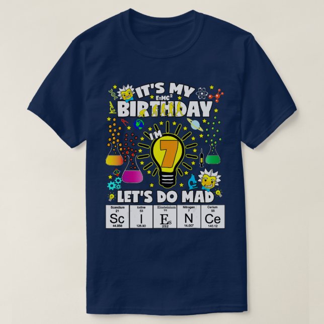 T-shirt Science Anniversaire Hème Âge 7 Faisons la science (Design devant)