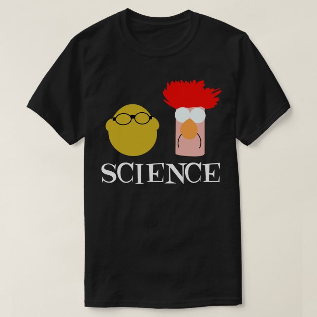 T-shirt Science avec Bunsen et Beaker (Design devant)