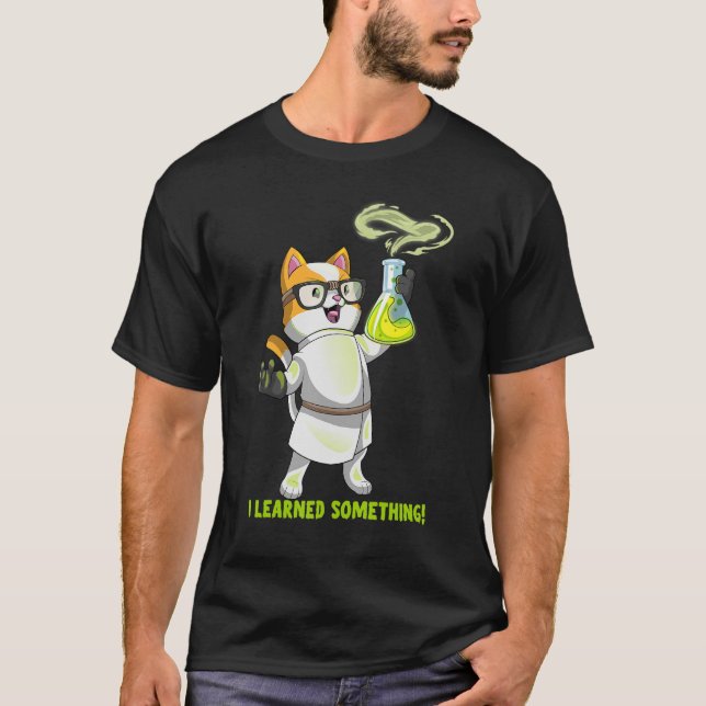 T-shirt Science Chimie Chat Cute Cation Elémen Pawsitive (Devant)