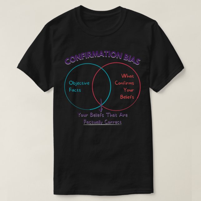 T-shirt Science des erreurs de confirmation (Design devant)