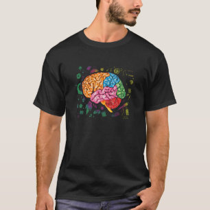 T-shirt Science Du Cerveau Coloré Et Neuroscience Neurolog