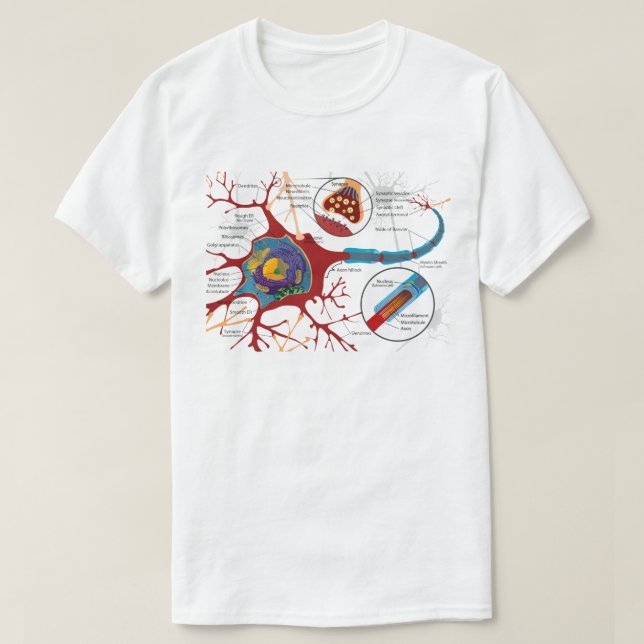 T-shirt Science du diagramme des cellules nerveuses  (Design devant)