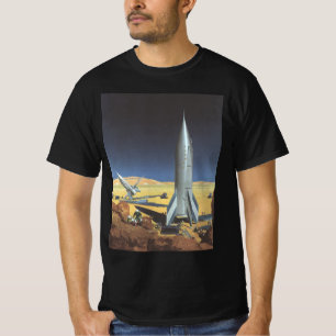 T-shirt Science-fiction vintage de planète désertique avec