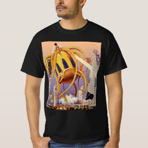 T-shirt Science-fiction vintage Invasion de guerre Alien O