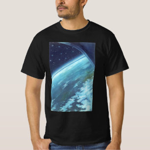 T-shirt Science-fiction vintage, Terre de nuit avec étoile