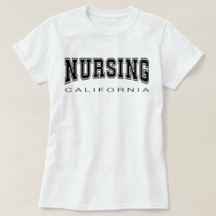 T-shirt sciences infirmières CALIFORNIE noir collège graph